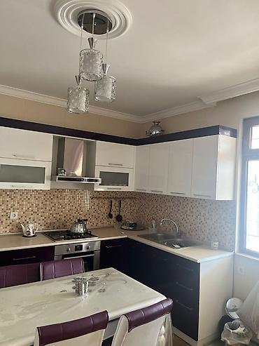 masa metbext: Mətbəx mebeli dəsti – L formalı, müasir dizayn. Ölçüsü 3.8x1.2 — 1