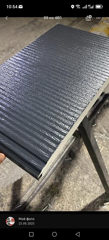 Распашные ворота: Металлические распашные ворота с калиткой (модульные панели) - — 53