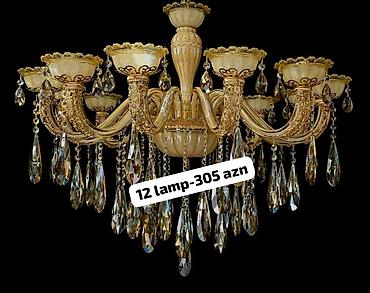 Çilçıraqlar: Çılçıraq, 10 və daha çox lampa, Xrustal — 15