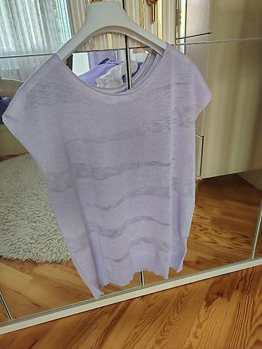 sortlar: Yüngül trikotaj bluz - Rəng: açıq bənövşəyi/lilac - Model: oversize — 1