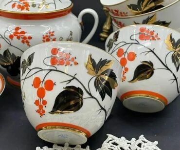чайный набор: Çay dəsti, Farfor, 6 nəfərlik, SSRİ