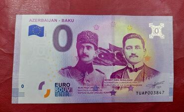 70 dollar nece manatdir: Məmməd Əmin Rəsulzadənin şərəfinə Avropada buraxılmış 0 evro banknotu