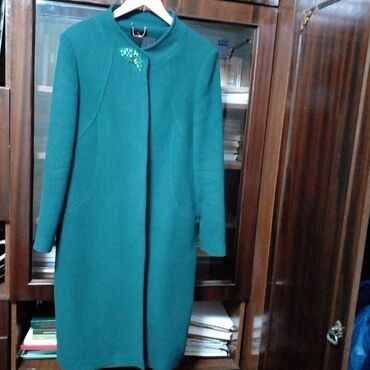 зеленый пиджак: Пальто, 7XL (EU 54)