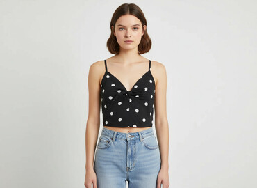 czerwona koszulka h m: H&M Divided, Топ жіночий, розмір 2XS