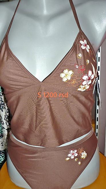 kupaci cacak: Ženski dvodelni kupaći kostim – tankini set - Boja: čokoladno braon - — 3