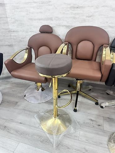 Salon, tibbi mebel: Gözəllik salonu üçün komfortlu oturacaq dəsti - Rəng: isti qəhvəyi — 1