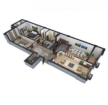 1 кв авангард: 3 комнаты, 131 м², 9 этаж, ПСО (под самоотделку) — 1