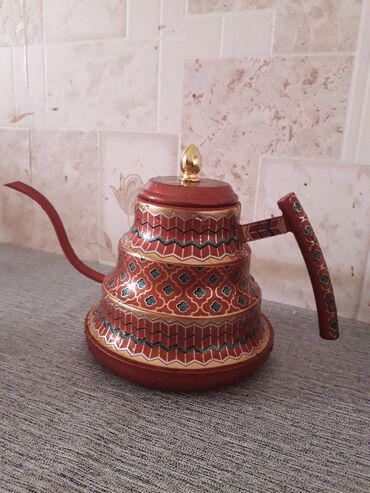 çay dəsmalları: Rəng - Qırmızı, Dəm caydanı