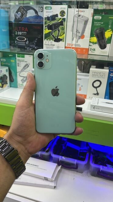 чип node: IPhone 11, 64 ГБ, Зеленый, Face ID