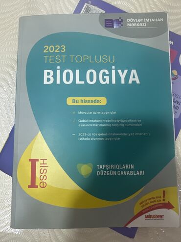 Biologiya test toplusu çox az istifadə olunub tam yaxşı vəziyyetdedir
