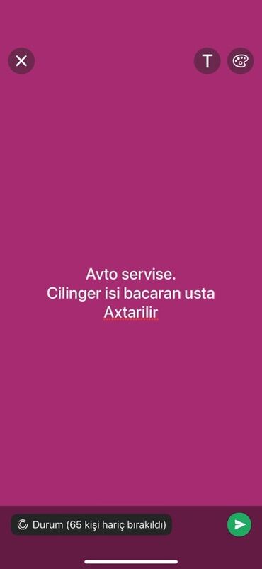 Tibb, əczaçılıq: Avto servis üçün elan: Çilingər işi bacaran usta axtarılır. Tələblər