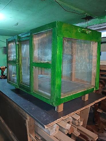 dovsanlar: Taxta qəfəs. Cücə bildirçin üçün. ölçüsü 90 × 52 sm. Real alıcıya — 2