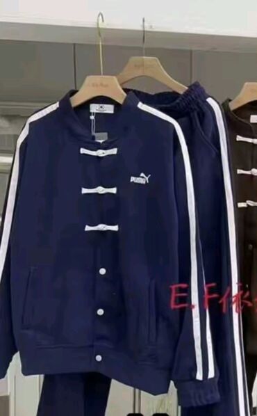 брендовая одежда: Мужской спортивный костюм, XL, Puma, Новый, цвет - Синий, Самовывоз