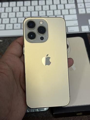 IPhone 13 Pro, Б/у, 256 ГБ, Золотой, Чехол, Коробка, 100 %