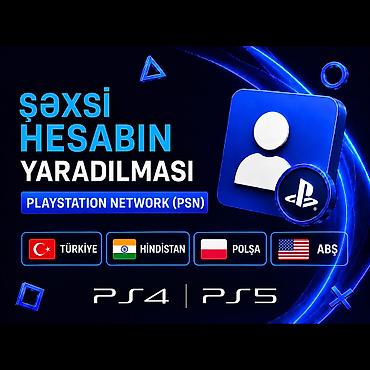 🎮👤 PlayStation Network (PSN) şəxsi hesabının yaradılması PS4 / PS5