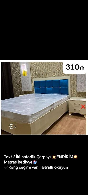 taxt dosəyi: 📌Taxt çarpayı 📏Olcu 2x160 💶Qiymet 259azn dən başlayan qiymətlər — 7