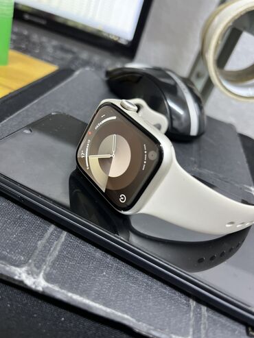 час asj: Продается Apple Watch 7 series 44mm АКБ 99% 32 гб Чистый iCloud В