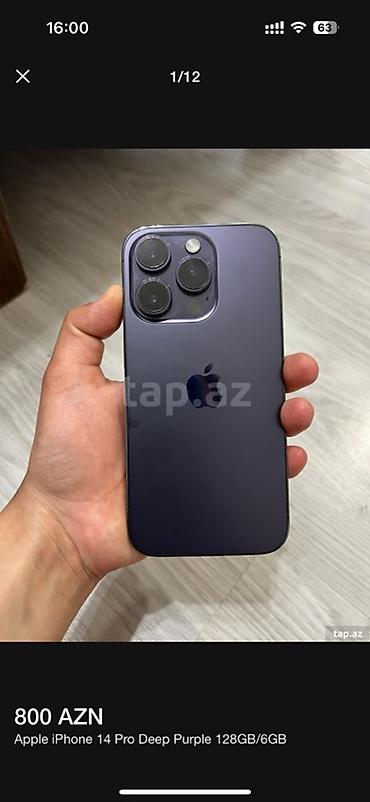 Apple iPhone: IPhone 14 Pro, 128 GB, Deep Purple — 1
