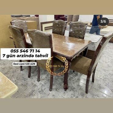 Divanlar: Mətbəx üçün, Yeni, 6 stul