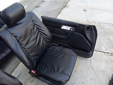 Двери и комплектующие: Кожаные сидение и карты от бмв е 34 салон е 34 черное — 13