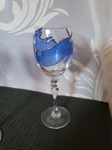 Čaše: Case nove za zestoko pice kristalno staklo,rucno oslikane iz 80ih god — 9
