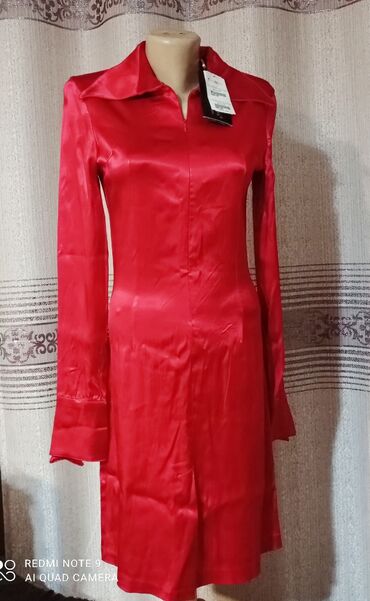 платье туника турция: M (EU 38), L (EU 40), цвет - Красный, Коктейльное