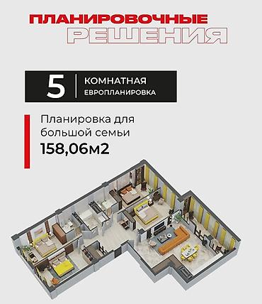 Продажа квартир: 5 и более комнат, 158 м², Технопарк Элитка, 11 этаж, Готовая ПСО (под самоотделку) — 4