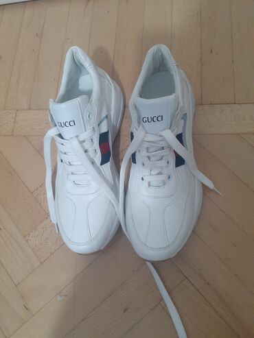 высокие мужские мокасины: Məhsul: Gucci ağ krossovkalar - Model: Ağ “dad sneaker”/chunky