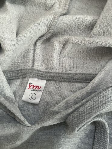 Dəstlər, kostyumlar: Boz rəngli kapüşonlu sweatshirt (hoodie) - Brend/etiket: “for xxiv