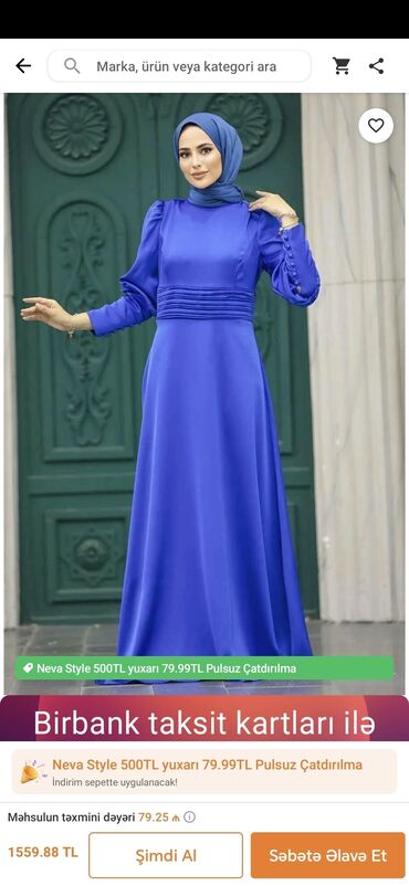 qadın kriperləri: Məhsul: Neva Style qadın geyimləri – maxi uzunluqda hicab uyğun