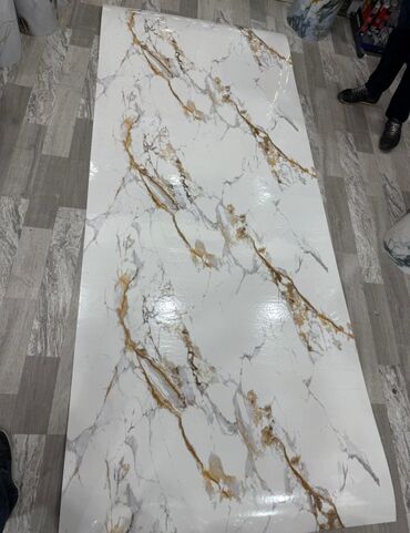 Vinil divar kağızı, oboy: Mərmər effekti verən PVC divar panelləri. 1.Arxası özü — 8