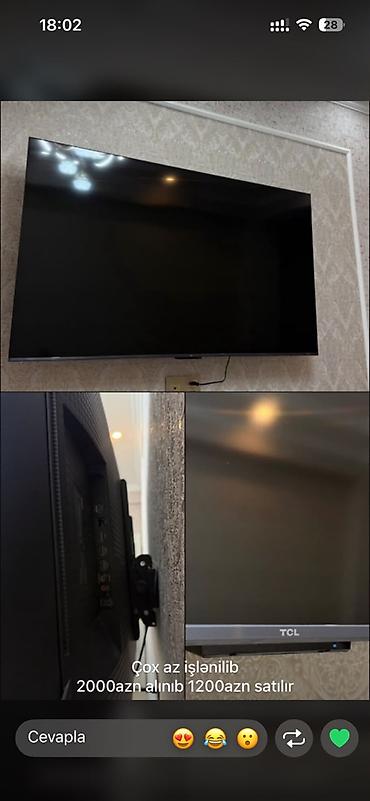 ТВ и видео: 📺 EVİNİZDƏ KİNOZAL EFFEKTİ! – TCL 4K SMART TV Çox az işlənmiş, ideal — 4