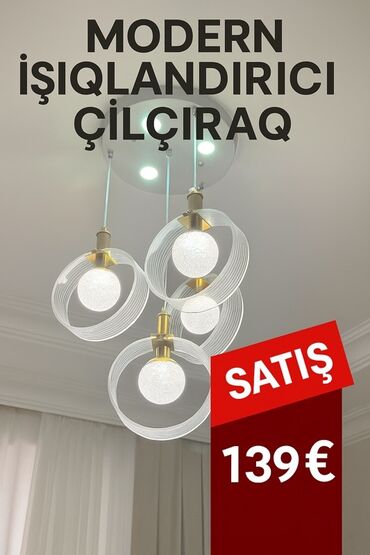 Bayram məhsulları: Çılçıraq, 7 lampa, Şüşə