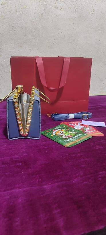 Клатчи: Мини-сумка-клатч с украшенной рамкой - Цвет: серо-голубой - Формат — 3