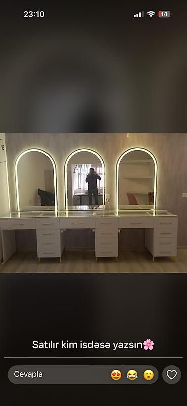 Salon, tibbi mebel: Salon mebeli 3 güzgü yenidir ideal vəziyyətdədir — 2