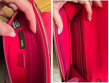 Lične stvari: Fendi Tube Leather Wallet on Chain, kožna pismo torba, kao novcanik — 8