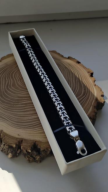 Серебряные браслеты: Серебряный Браслет 32 грамм 22 см Ручная работа Изготовлен под Заказ — 8