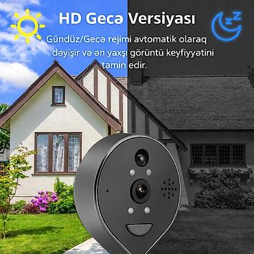 Foto və videokameralar: Tuya Ağıllı Qapı Kamerası - Geniş ekranlı ev içi əsas blok və çöldə — 5