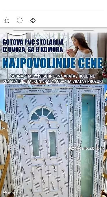 Vrata: PVC stolarija – nemački profili, 8-komorna struktura - Ulazna i sobna — 11