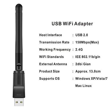 Модемы и сетевое оборудование: Wi-Fi адаптер для ПК (MTK-7601), USB 2.0, с поворотной антенной at lalafo.kg — 17 Модемы и сетевое оборудование: Wi-Fi адаптер для ПК (MTK-7601), USB 2.0, с поворотной антенной — 17