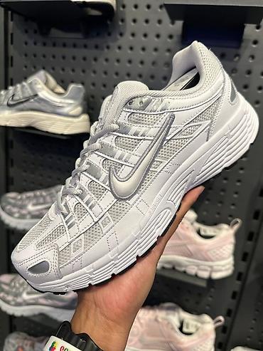 nike initiator: Кроссовки Nike P-6000, цвет White/Metallic Silver. - Верх: комбинация — 2
