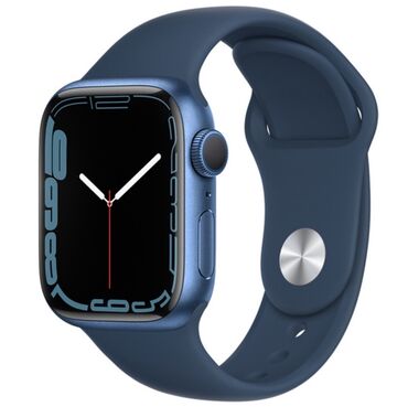 айпат мини 6: Смарт-часы Apple Watch Series 7 синего цвета с корпусом из алюминия