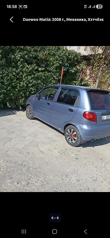 кызыл суу авто: Daewoo Matiz: 2009 г., 0.8 л, Кол менен иштөөчү, Хетчбек — 2
