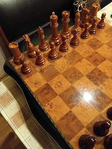 Şahmatlar: Сувенирные шахматы Taxta şahmat dəsti – əl işçiliyi ilə hazırlanmış — 3