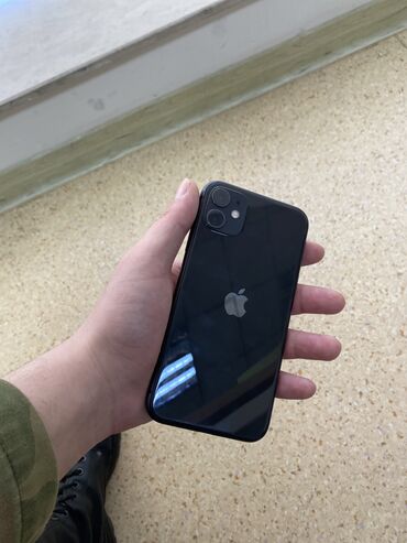 телефон сотовый флай кнопочный: IPhone 11, 64 ГБ, Черный, Отпечаток пальца, Face ID, С документами