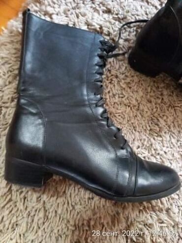 зимние мужские обувь: Сапоги, 39, цвет - Черный