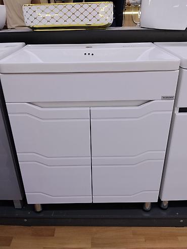 silver kitchen: Тумба с раковиной для ванной комнаты Wasser - Комплект: напольная — 1