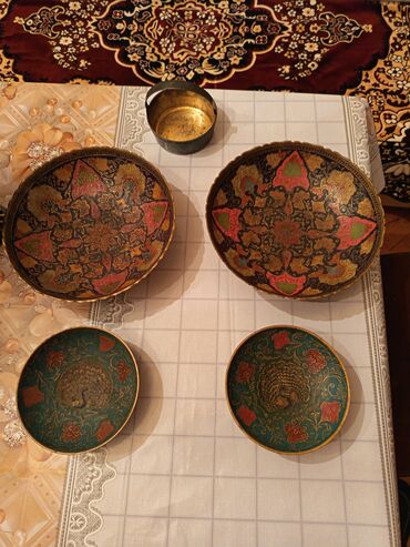 рено меган 2 запчасти: Qədimi vintaj qab dəsti, material: latun, istehsal: Hindistan, sovet