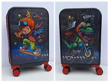 Rančevi, torbe i koferi: Dečji kofer na točkiće – motiv dinosaurusa na motoru - Tvrdo kućište — 15