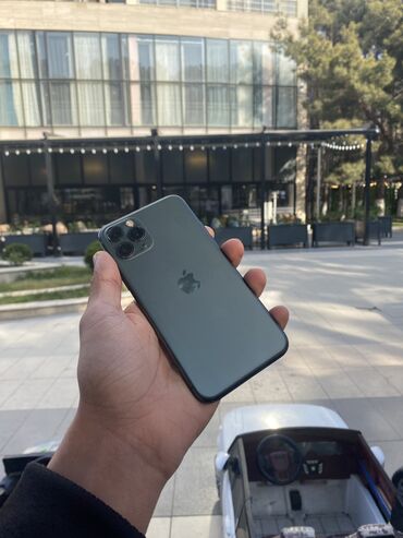 telefon lombard: IPhone 11 Pro, 256 GB, Alpine Green, Qırıq, Simsiz şarj